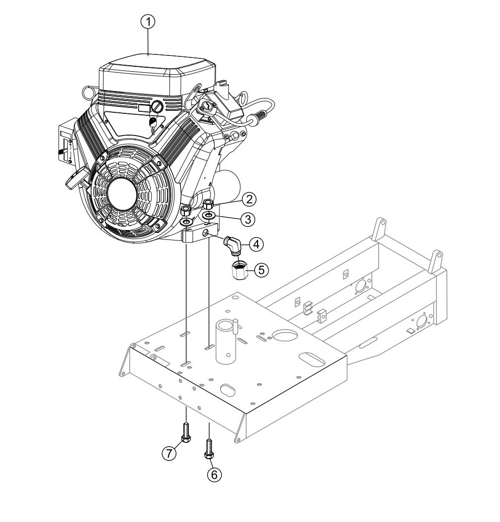 WBH-21EFP Engine Mounting Assembly Parts by Multiquip Whiteman