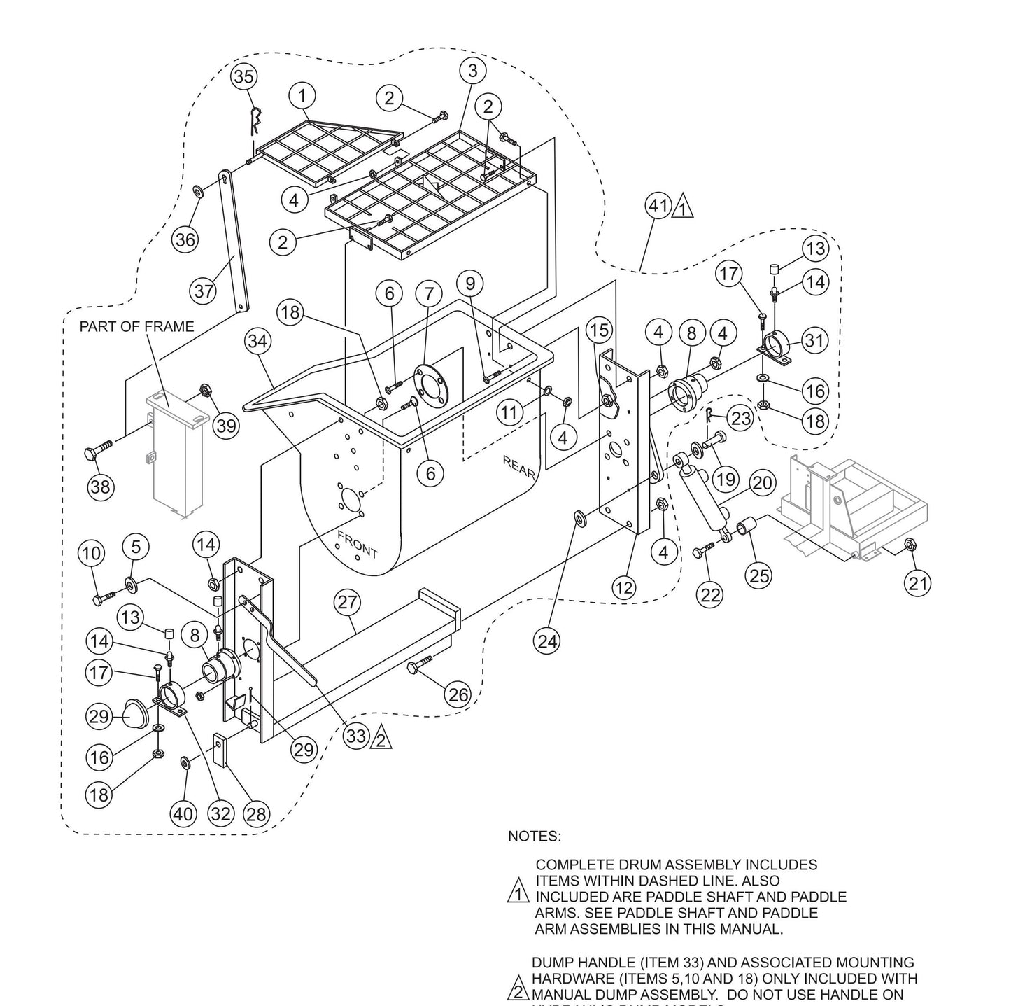 Plastic Mixing Drum Assembly Parts- WM120PH, WM120SH Hydraulic Plaster/ Mortar Mixers