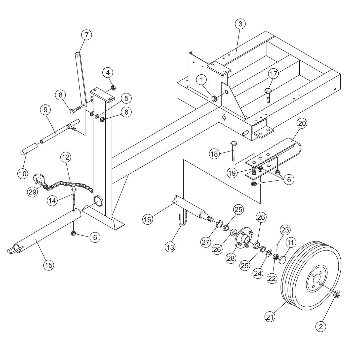 Frame 1 Assembly Parts- WM120PH, WM120SH Hydraulic Plaster/ Mortar Mixers