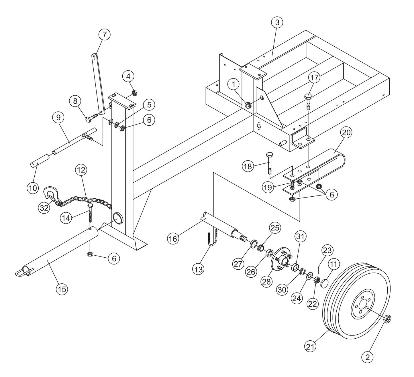 Frame 3 Assembly Parts- WM120PH, WM120SH Hydraulic Plaster/ Mortar Mixers