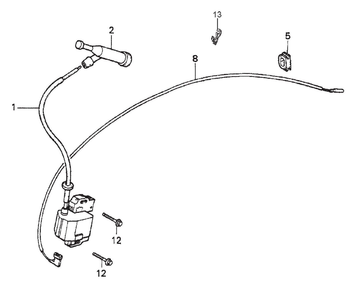 Ignition Coil Assembly Parts- WM120PH, WM120SH Honda GX390K1QA2/GX390U1QA2