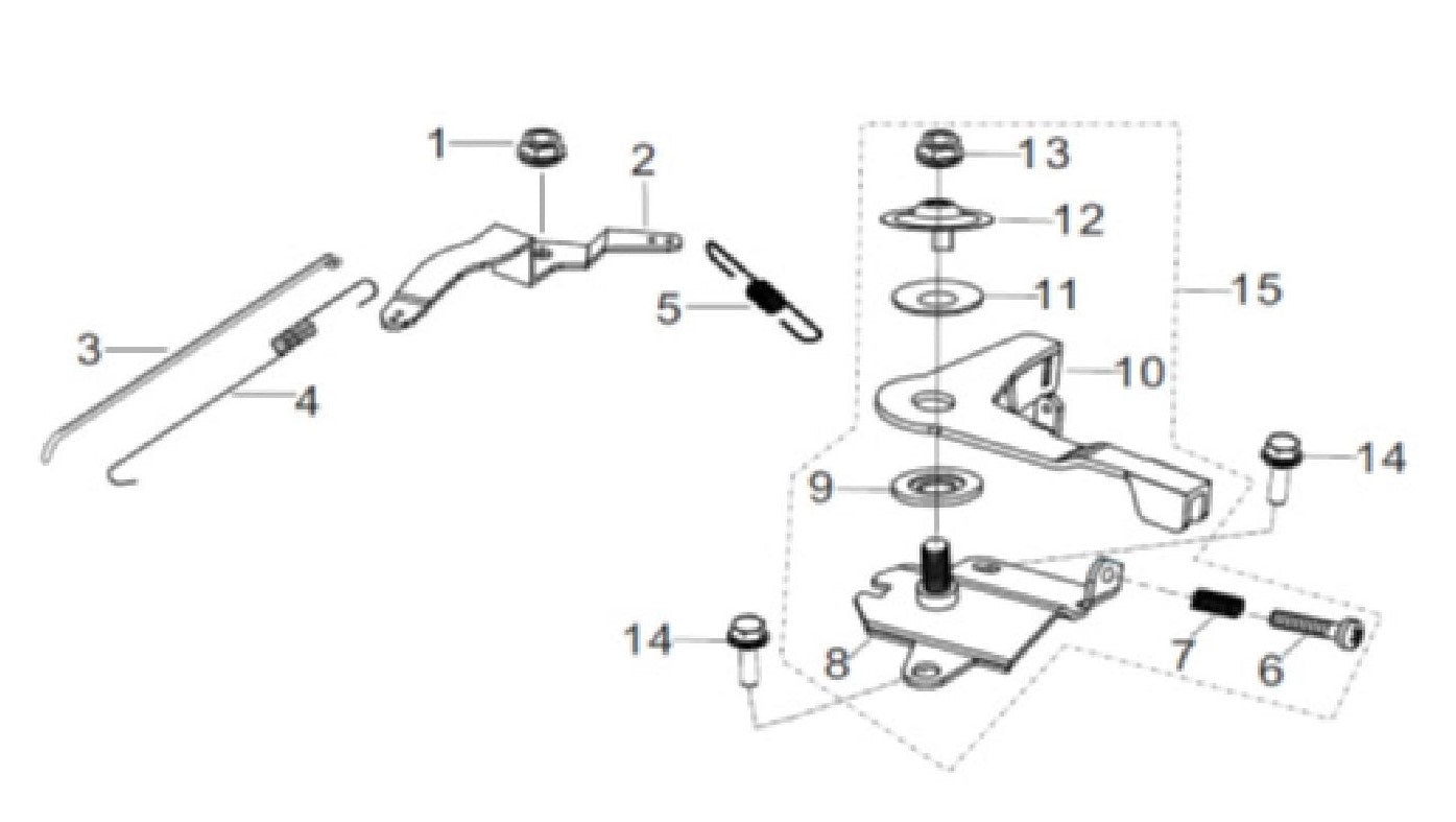 BE WP-1020R 1" Water Pump Throttle Control Assembly Parts by BE Power Equipment