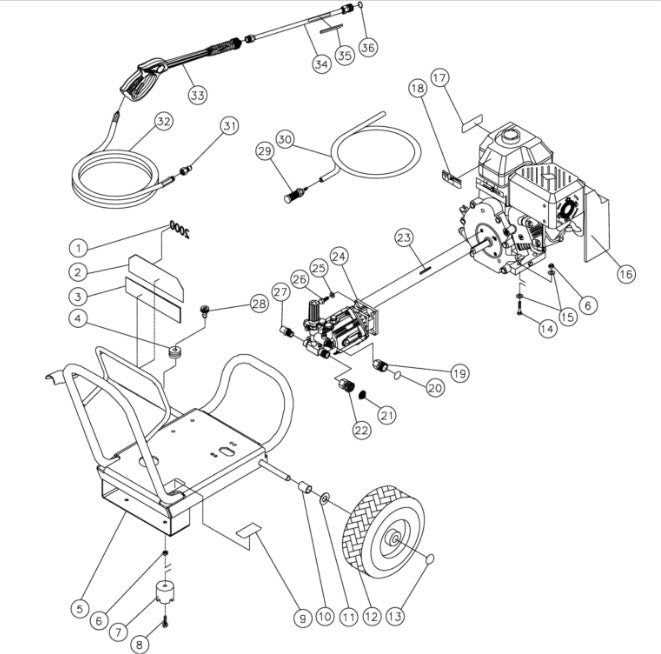 WP-2400-3MIB (sn:10070001-10079329) Frame Assembly Parts by MiTM