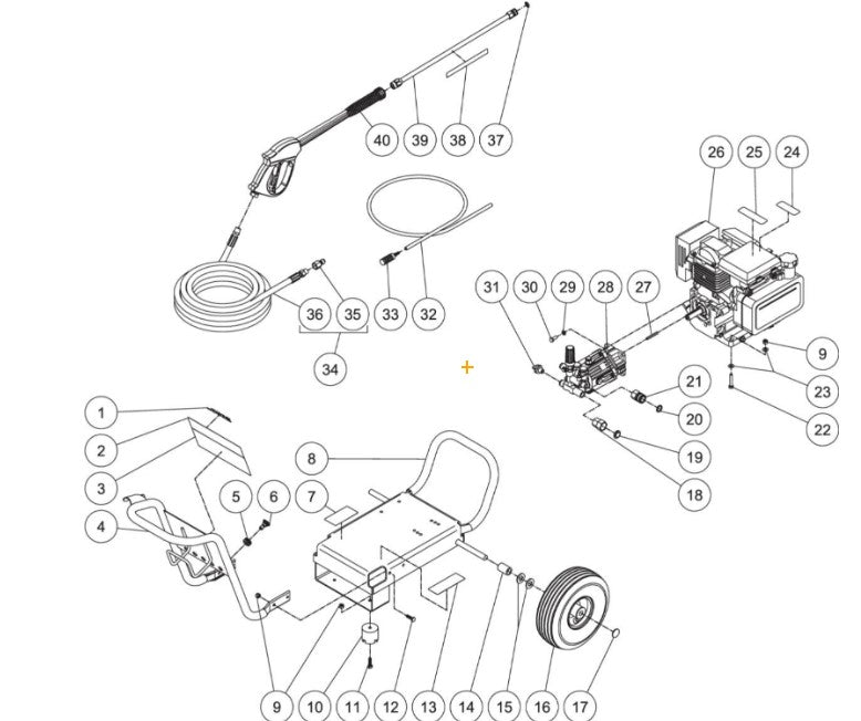 WP-2003-1MHB (sn:10079330-99999999), (sn:10070001-10079329)Frame Assembly Parts by MiTM