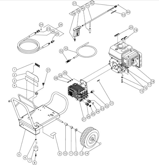 WP-3500-0MVB (sn:10070001-10176595) Frame Assembly Parts by MiTM