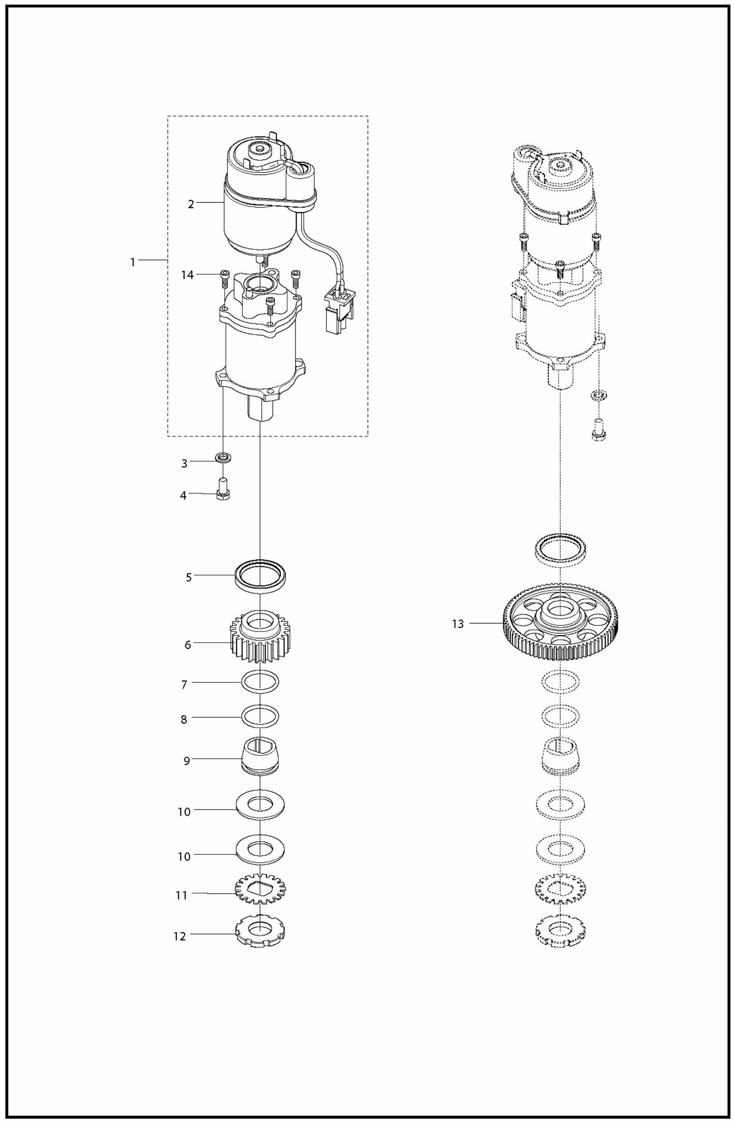 WS 220 Feeding Motors Assembly Parts
