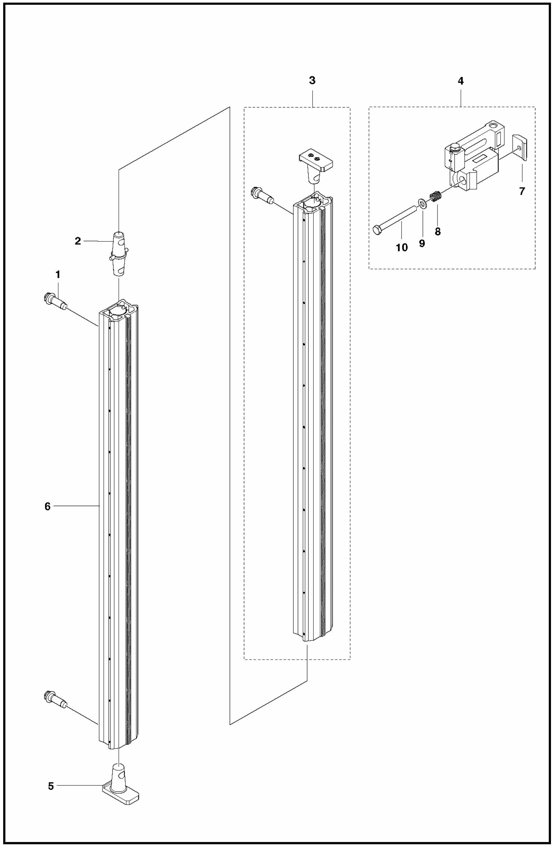 WS 220 Track System Assembly Parts