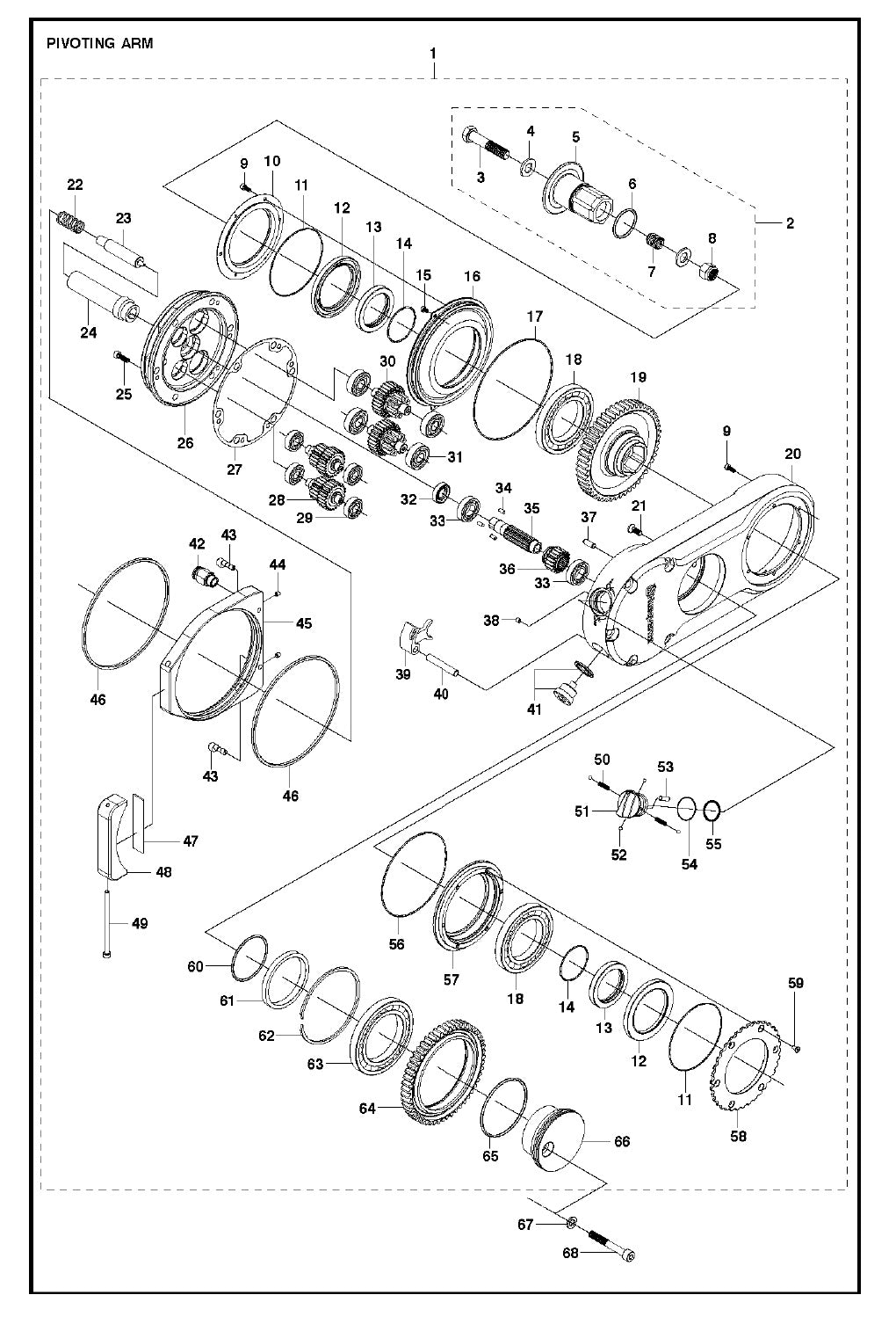 Pivoting Arm Assembly Parts For WS 482 HF By Husqvarna