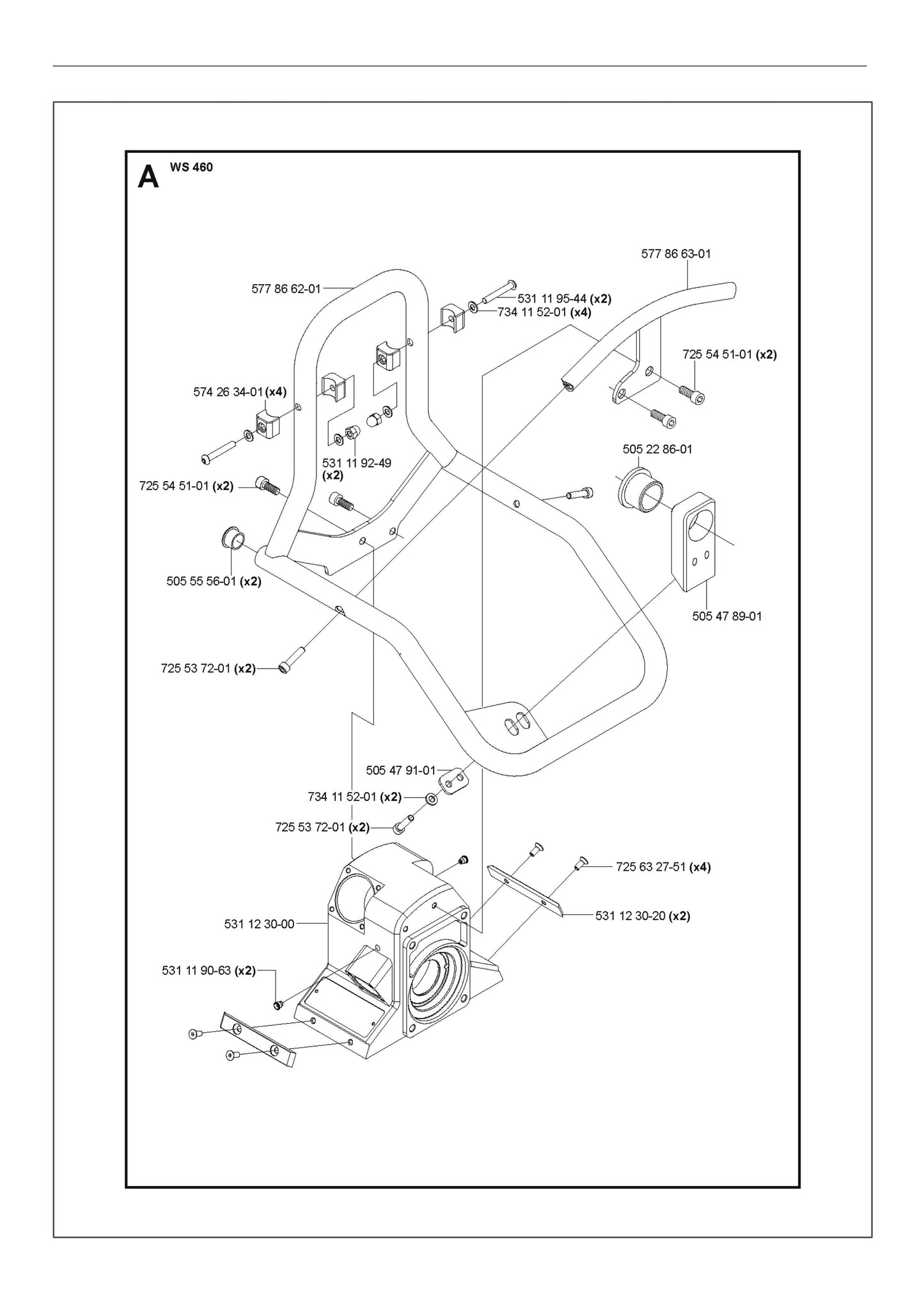 Housing Parts For WS 460 By Husqvarna