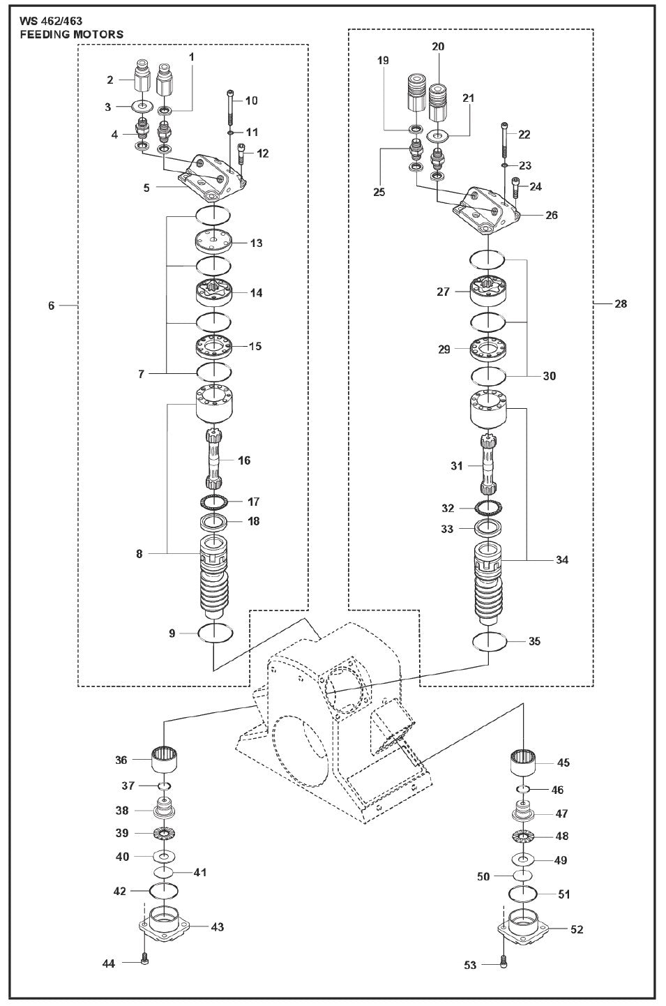 Feeding Motors Parts For WS 462 By Husqvarna
