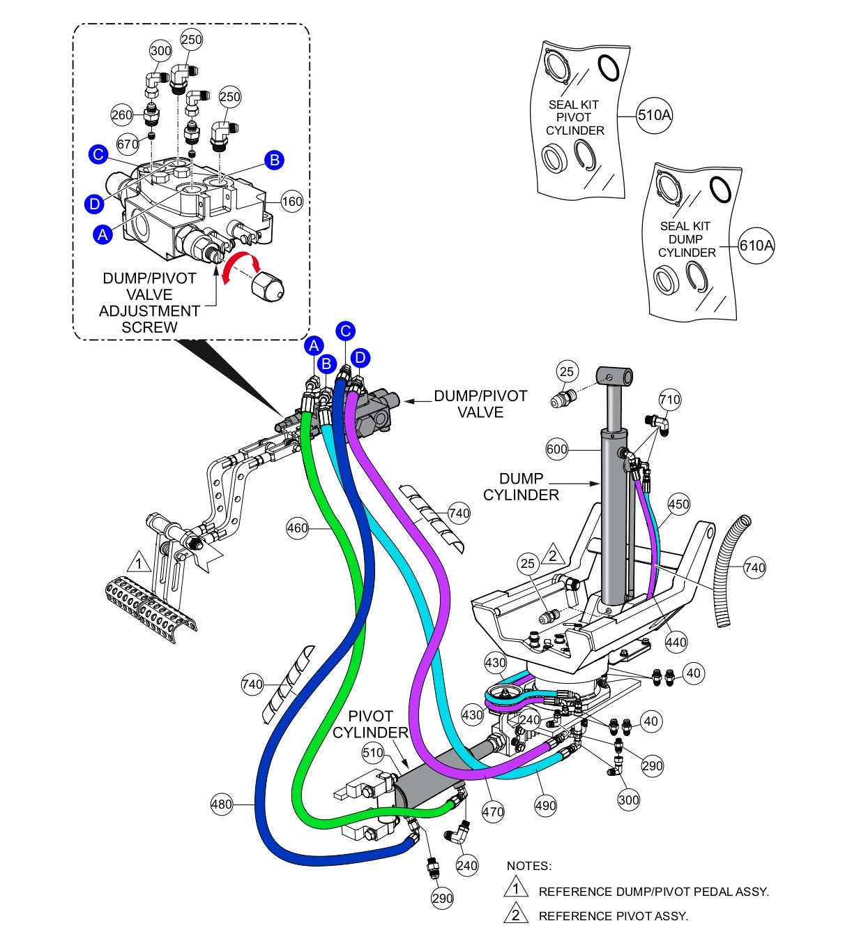 WTB-16PD Dump / Pivot Cylinder Assembly Parts by Multiquip Whiteman