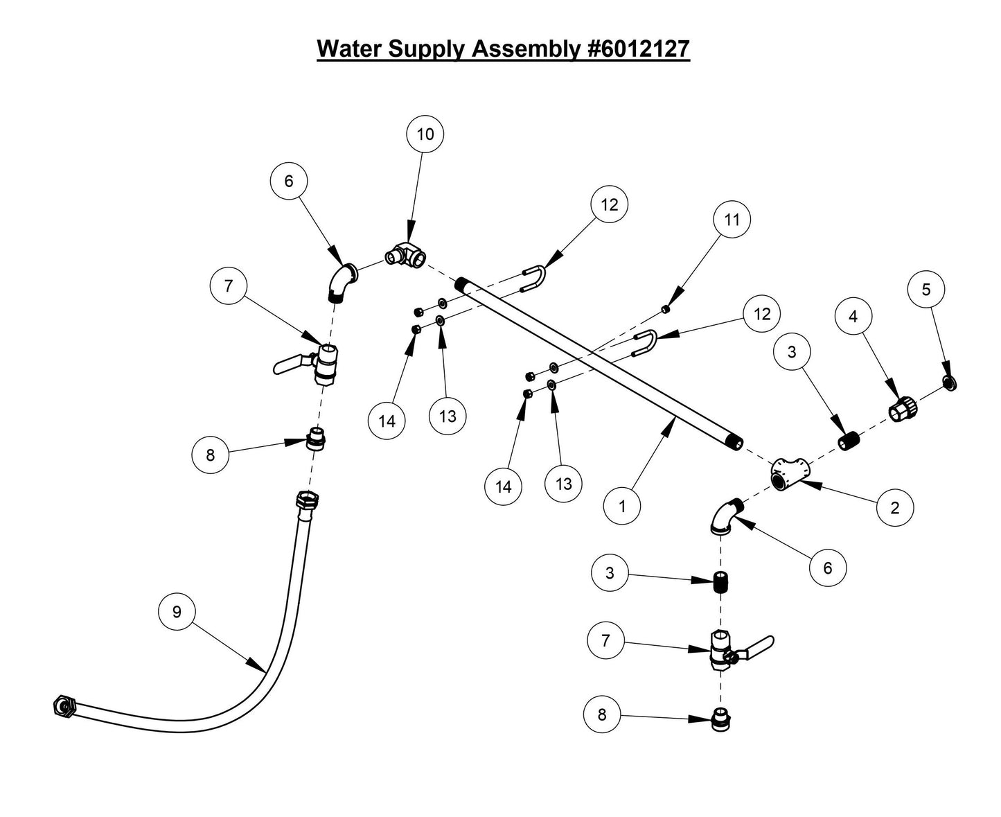 CC3700TE Water Supply Assembly