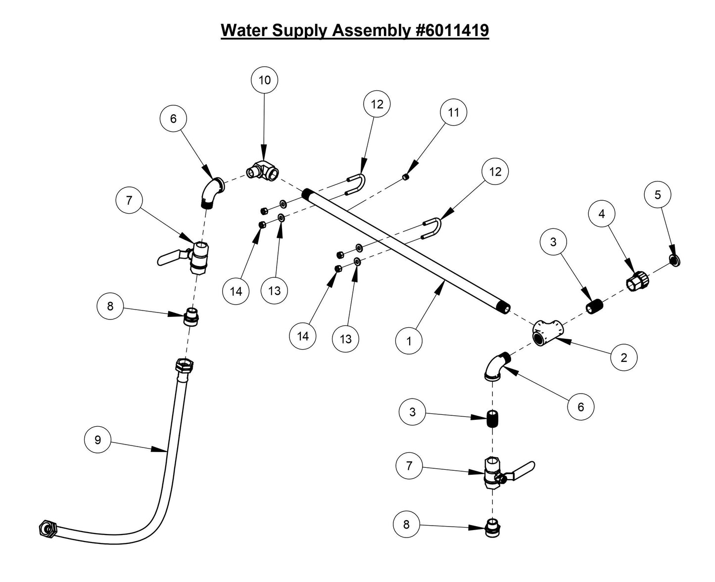 CC3535JBVP Water Supply Assembly
