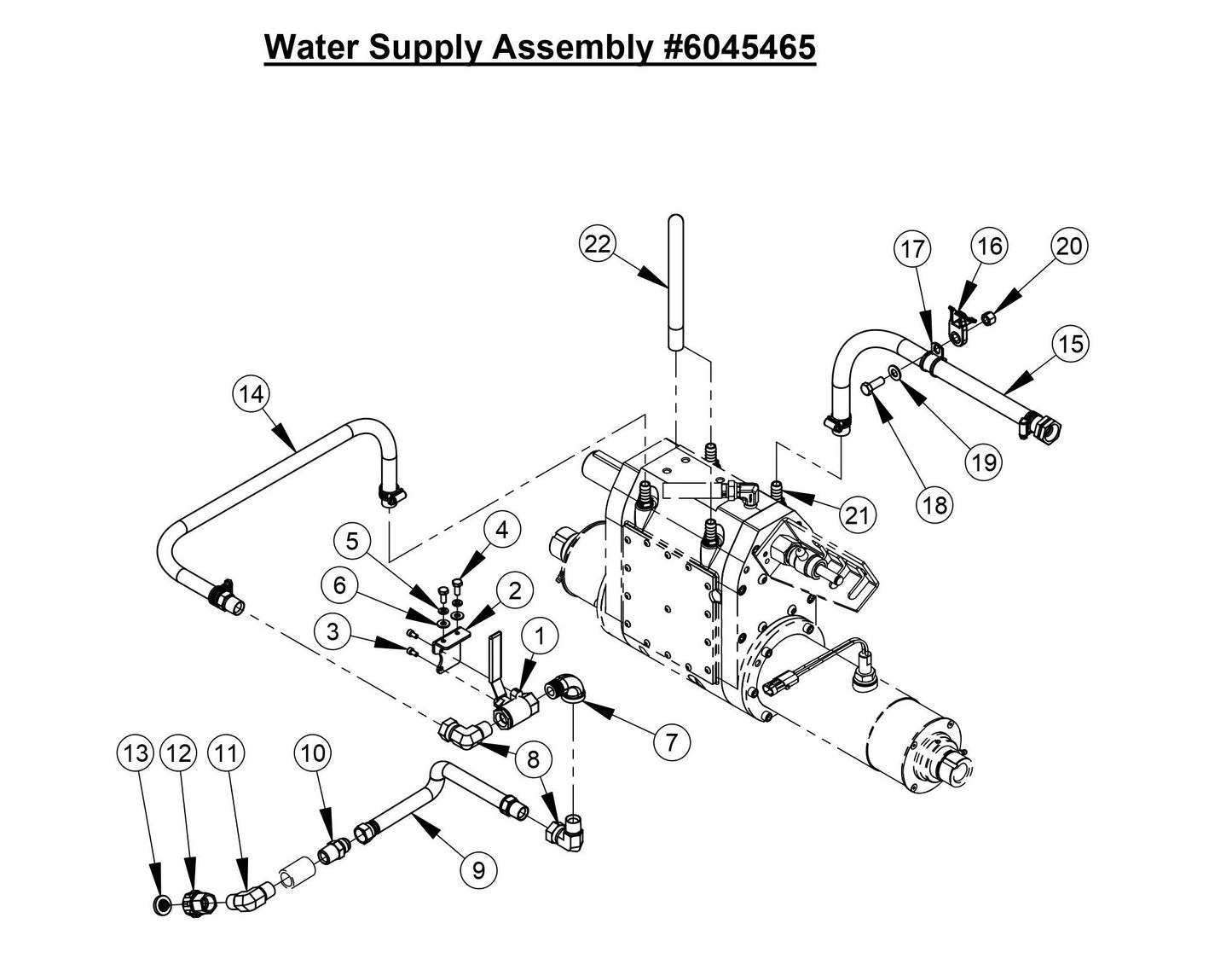 CC4144DXL-3 Water Supply Assembly