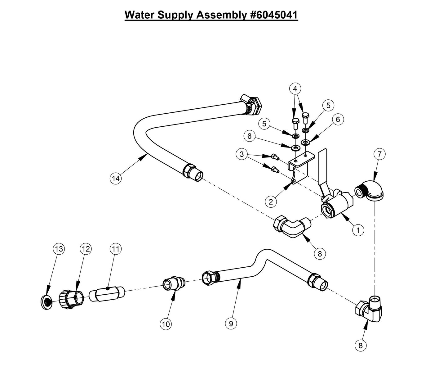CC4144DXL Water Supply Assembly