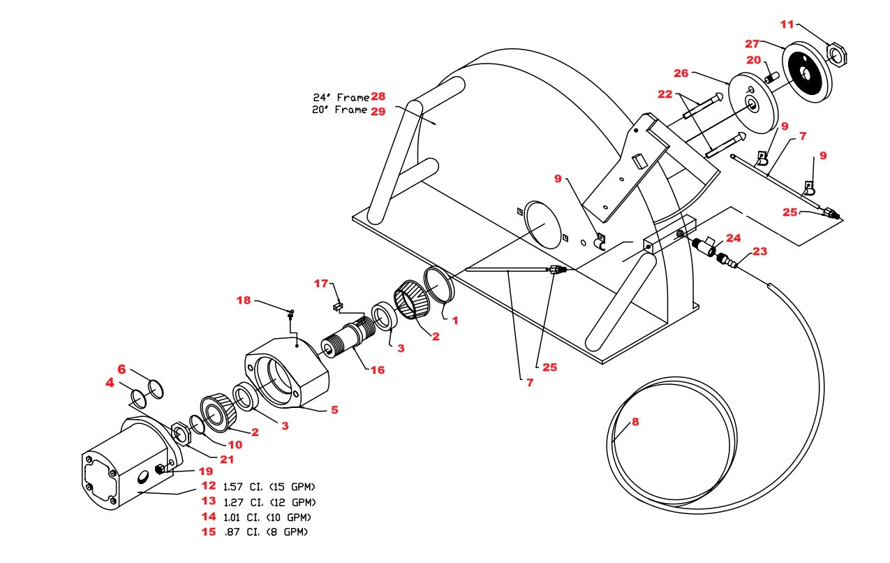 HS20 HS24 Hydraulic Hand Saw Assembly Parts-1