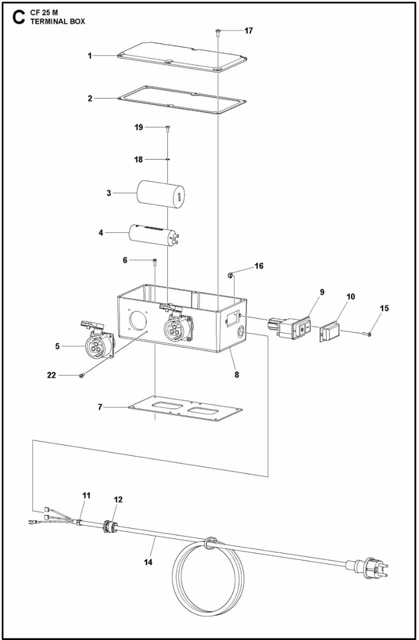 CF 25 M Terminal Box Assembly Parts
