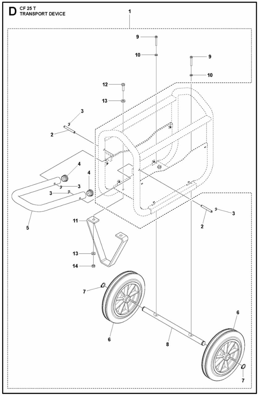 CF 25 T Transport Device Assembly Parts