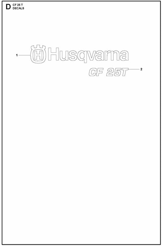CF 25 T Decals Assembly Parts