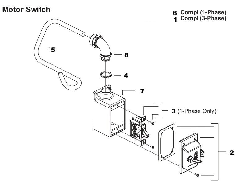 TS 510 Motor Switch Assembly Parts