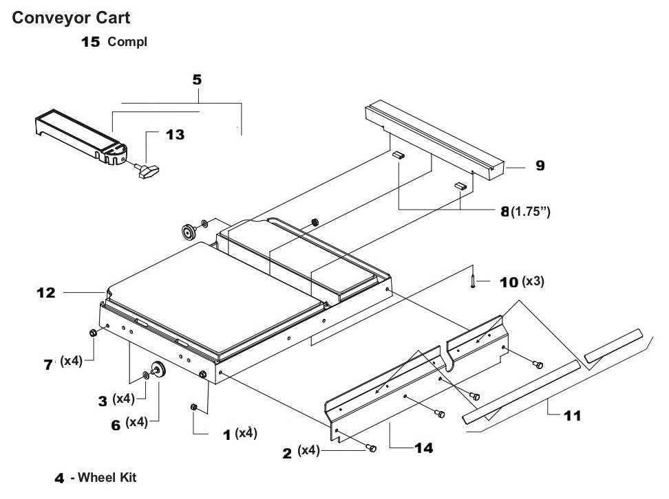 TS 510 Conveyor Cart Assembly Parts