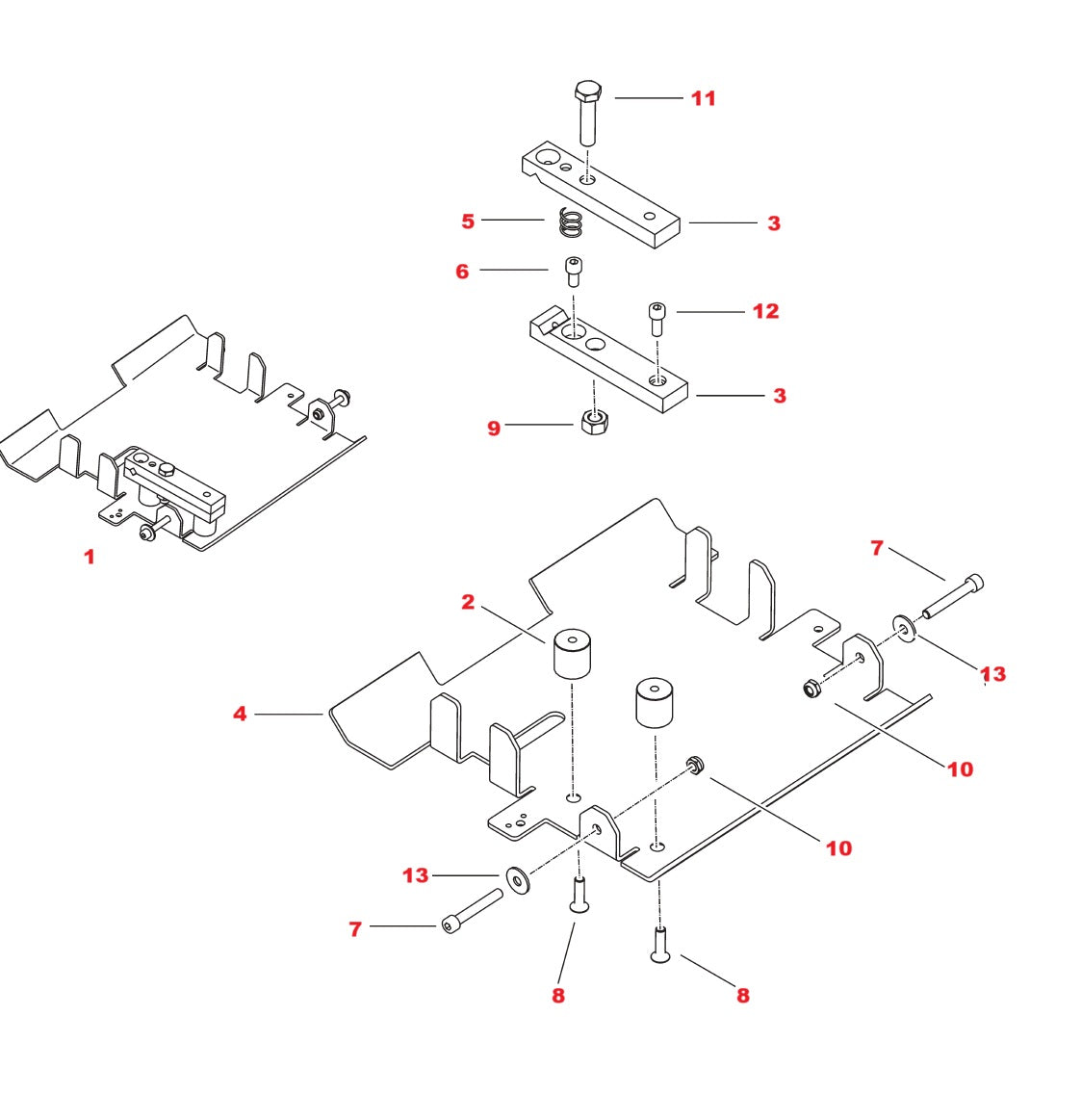 Hydrostress SB Work Table Assembly Parts