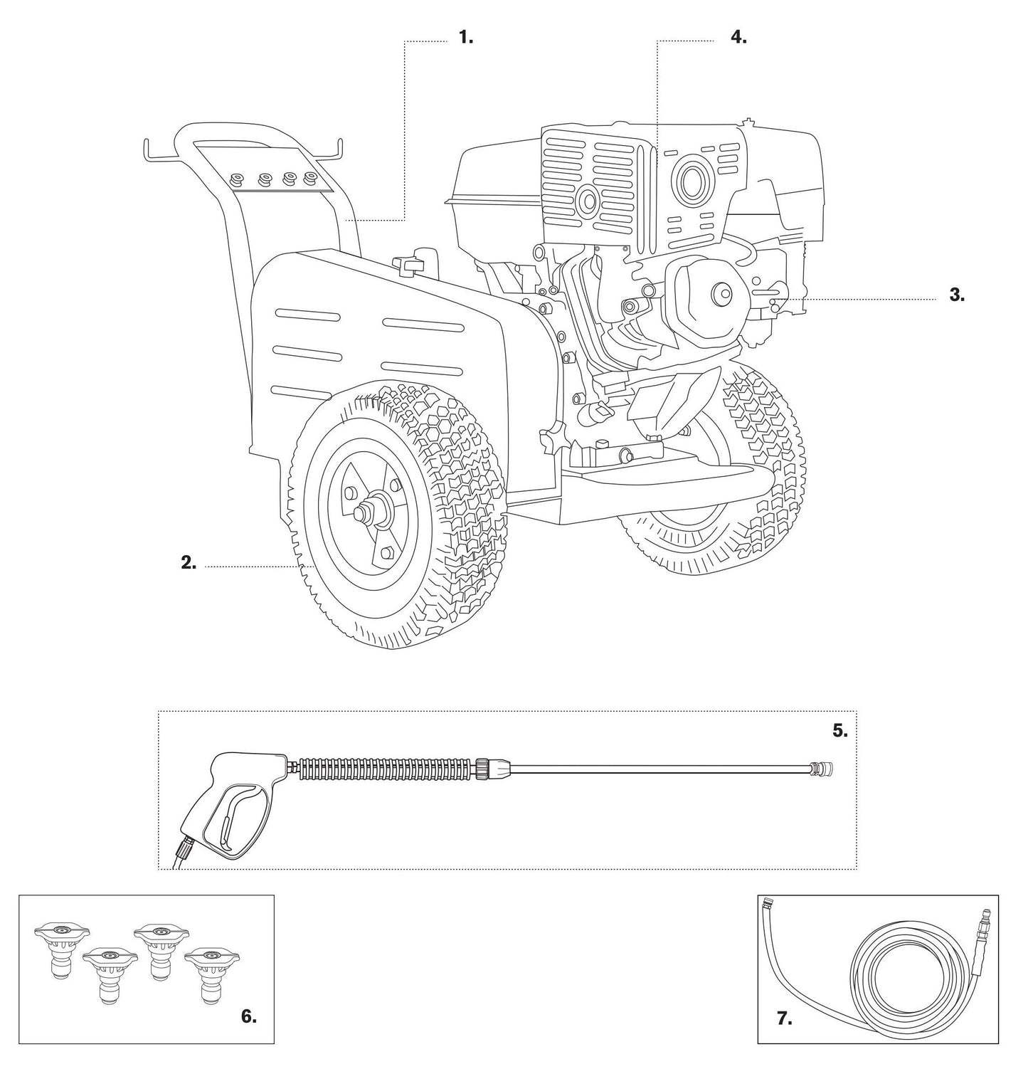 BE X-3513HWBCATCD Pressure Washer Assembly-1 Parts by BE Power Equipment