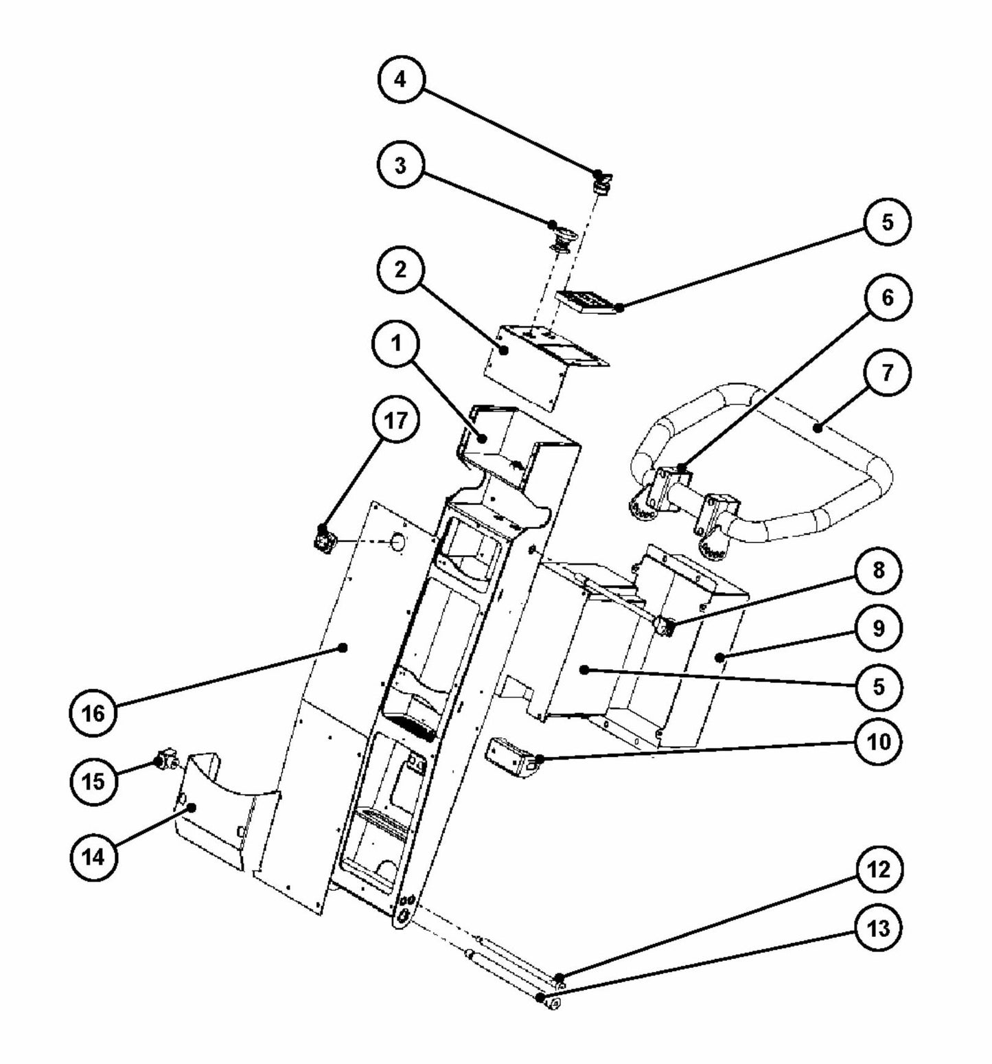 BG 300 E Upper Assembly Parts by Husqvarna