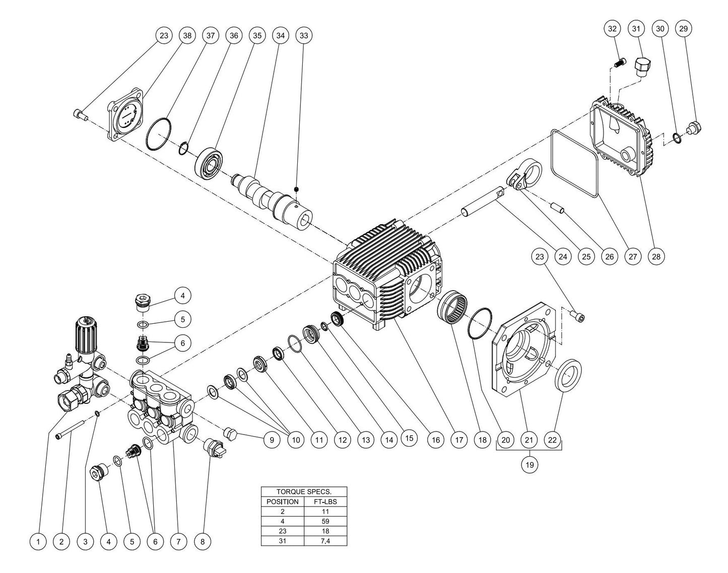 BE HW204EMD Pump Assembly Parts by BE Power Equipment