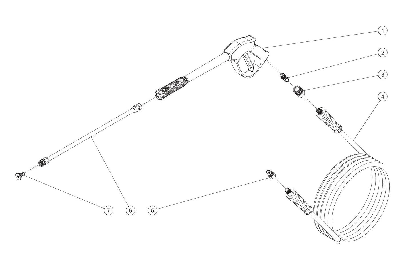BE HW204EMD Gun/Wand/Hose Assembly Parts by BE Power Equipment