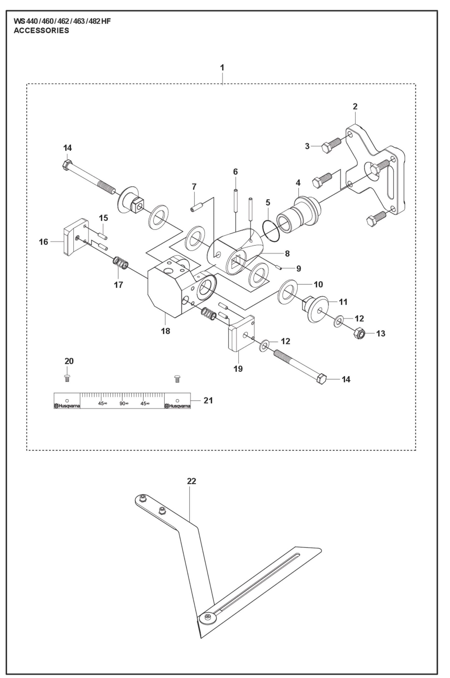 Accessories Parts For WS 460 By Husqvarna