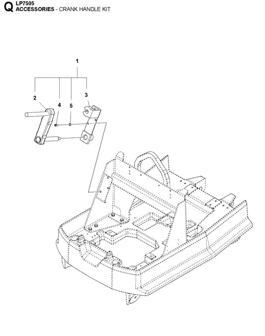 Accessories- Crank Handle Kit Parts For LP7505 Walk Behind Roller By Husqvarna