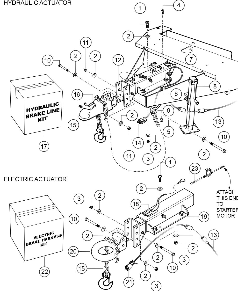 Actuator Assembly Parts For MLT25 Light Tower By Multiquip