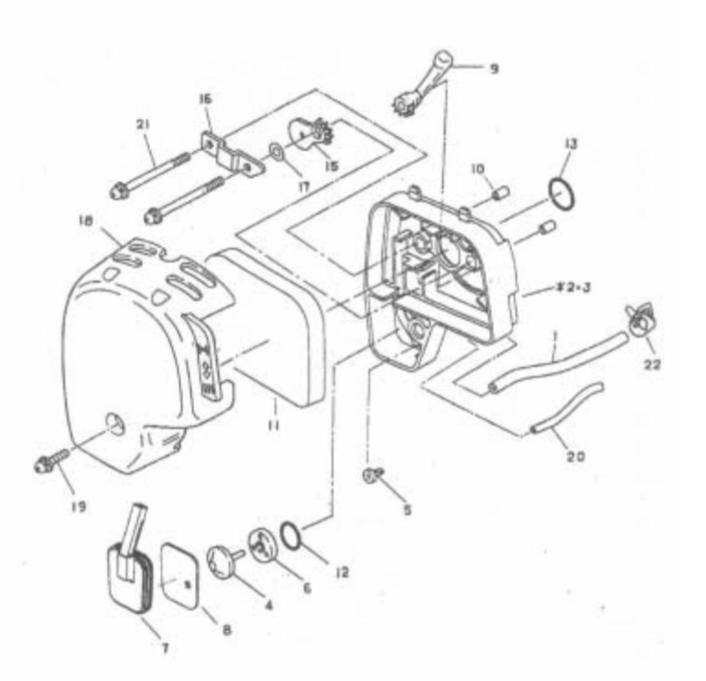 Air Cleaner And Choke Parts For EZ Vibe Concrete Vibrator Motors By Wyco