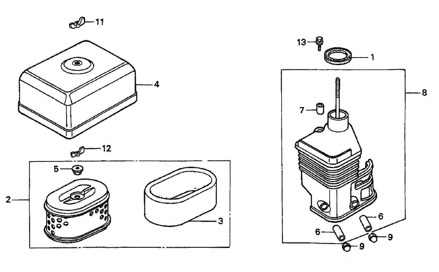 G55H Air Cleaner Assembly Parts By Multiquip