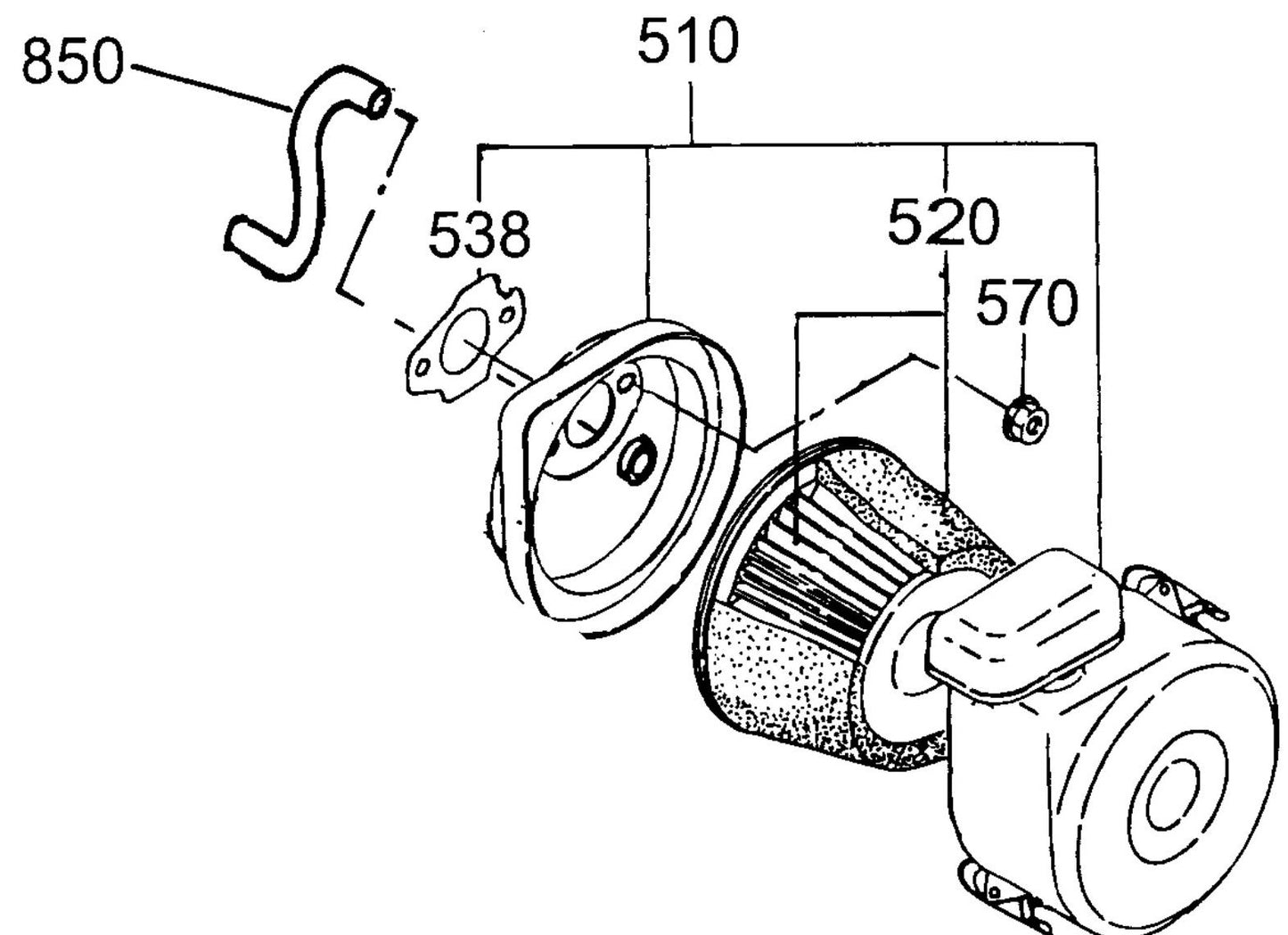 MVC40G Robin EH09-2D Air Cleaner Assembly Parts