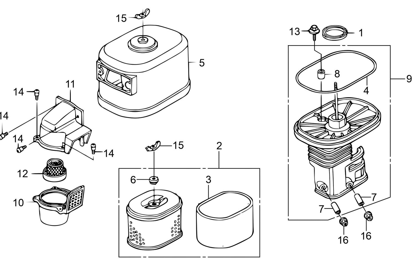 MVH208GH Honda GX240UT2SMXC Air Cleaner Assembly Parts