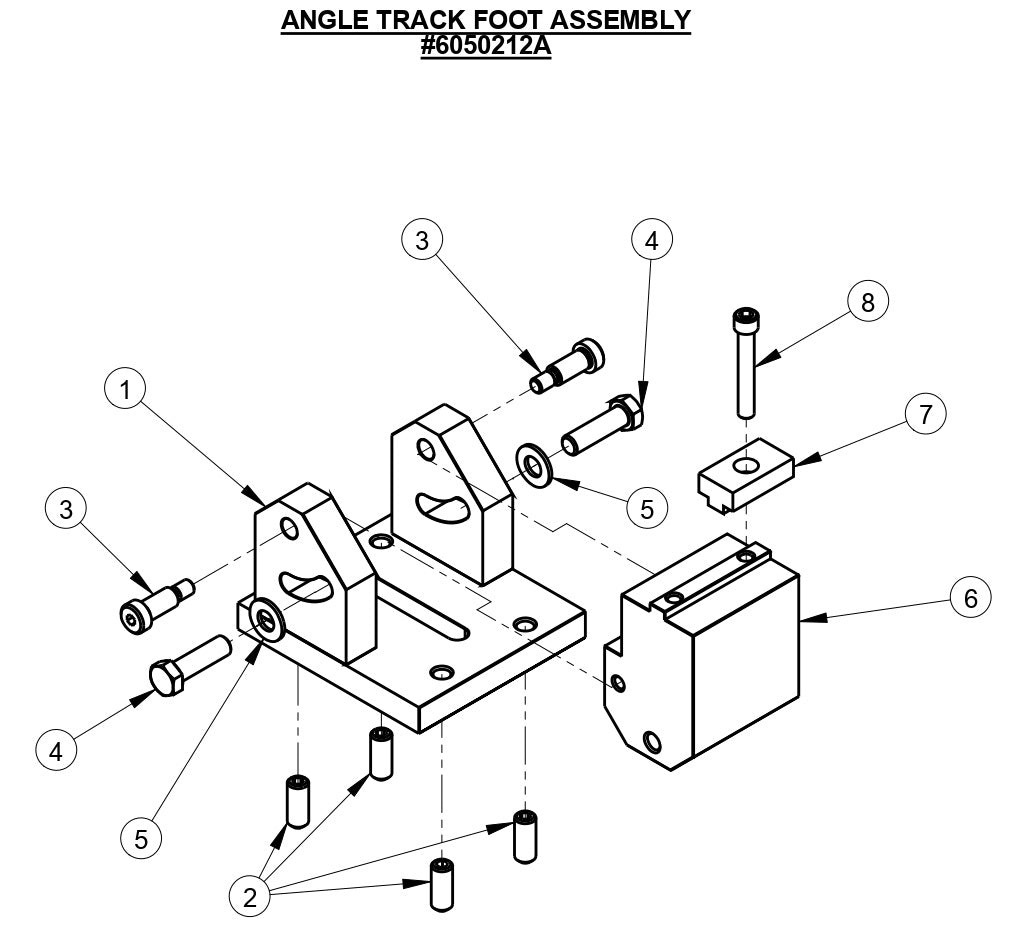 CC1600 Angle TRack Foot Assembly