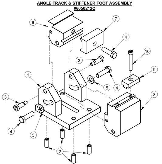 CC1600 Angle Track & Stiffener Foot Assembly