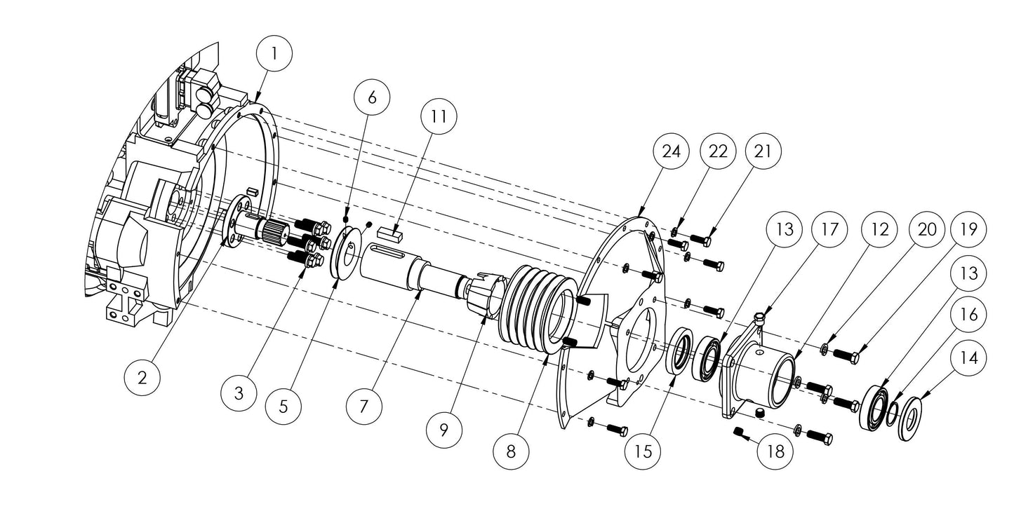 CC-110D-DC Aux. Drive Assembly Parts