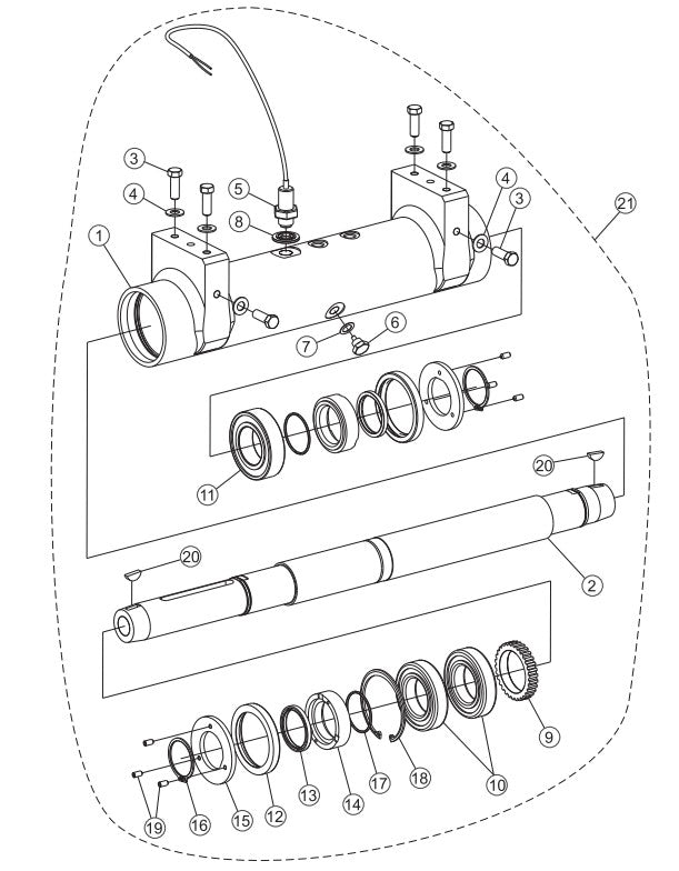 Blade Shaft Assembly Parts-PS403016, PS403020, PS403026, PS403030 DEUTZ F2L2011 DIESEL ENGINE