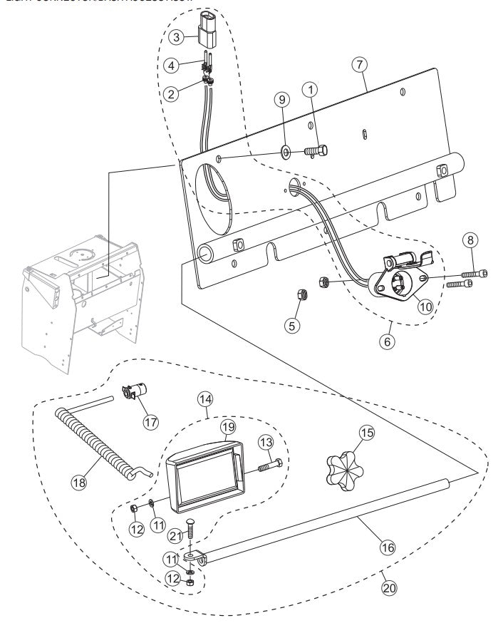 Light Connector/Dash Access Assembly Parts-PS403016, PS403020, PS403026, PS403030 DEUTZ F2L2011 DIESEL ENGINE