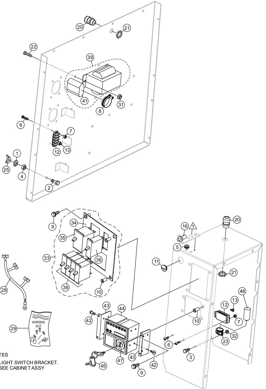 Control Panel/Ballast Assembly Parts for LT12DAB Light Tower by Multiquip