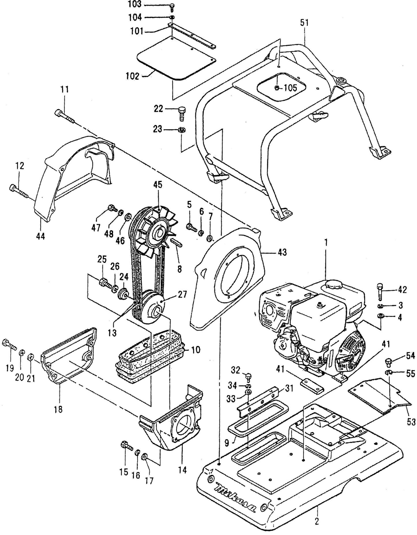 MVH402GHB Base And Engine Assembly Parts
