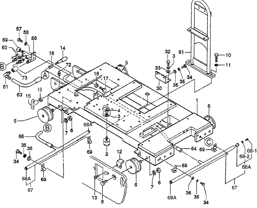 Base Assembly Parts For MRH800GS Vibratory Rollers By Multiquip