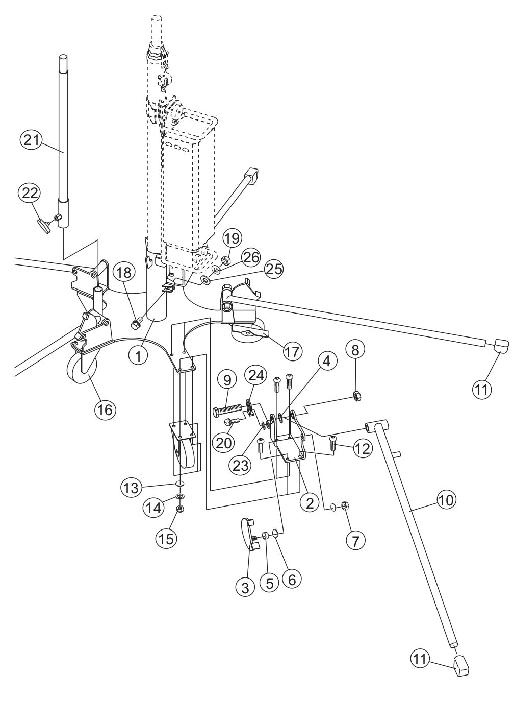 GB114BW Base System Assembly Parts by Multiquip