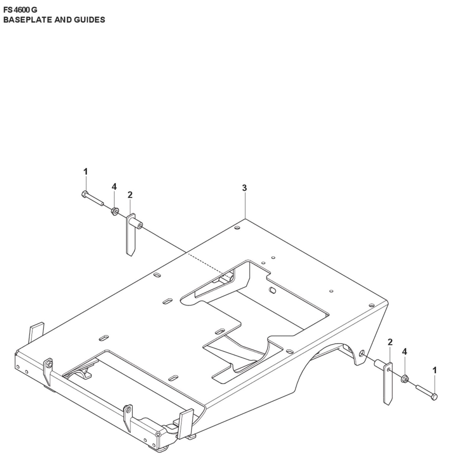 Baseplate And Guides Parts For FS4600 G by Husqvarna