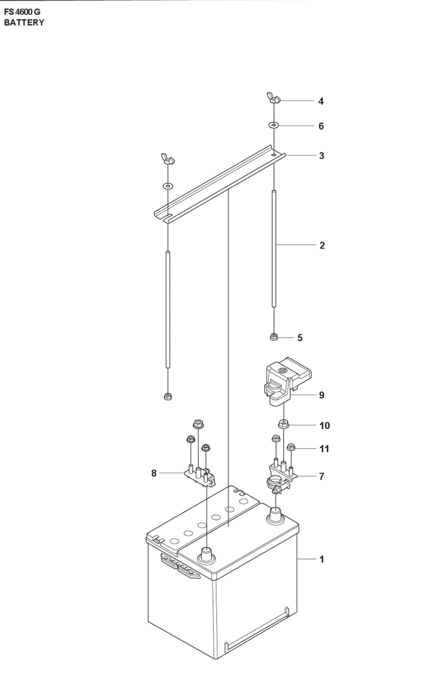 Battery Parts For FS4600 G by Husqvarna