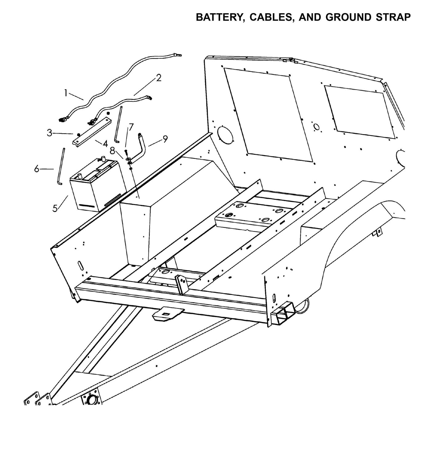 V-Series Maxi-Lite 15-20KW-Battery, Cables And Ground Strap Parts By Allmand