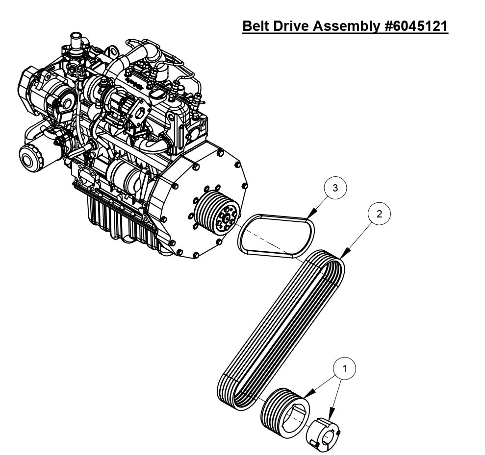 CC4144D Belt Drive Assembly (26" & 30" Blade Drives)